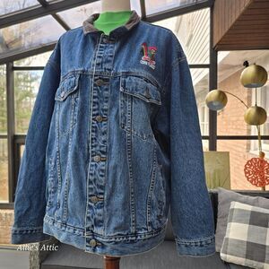 Vtg Dunbrooke Upstream Kellogg's Cornflakes Blue Denim Jean Jacket Coat XL